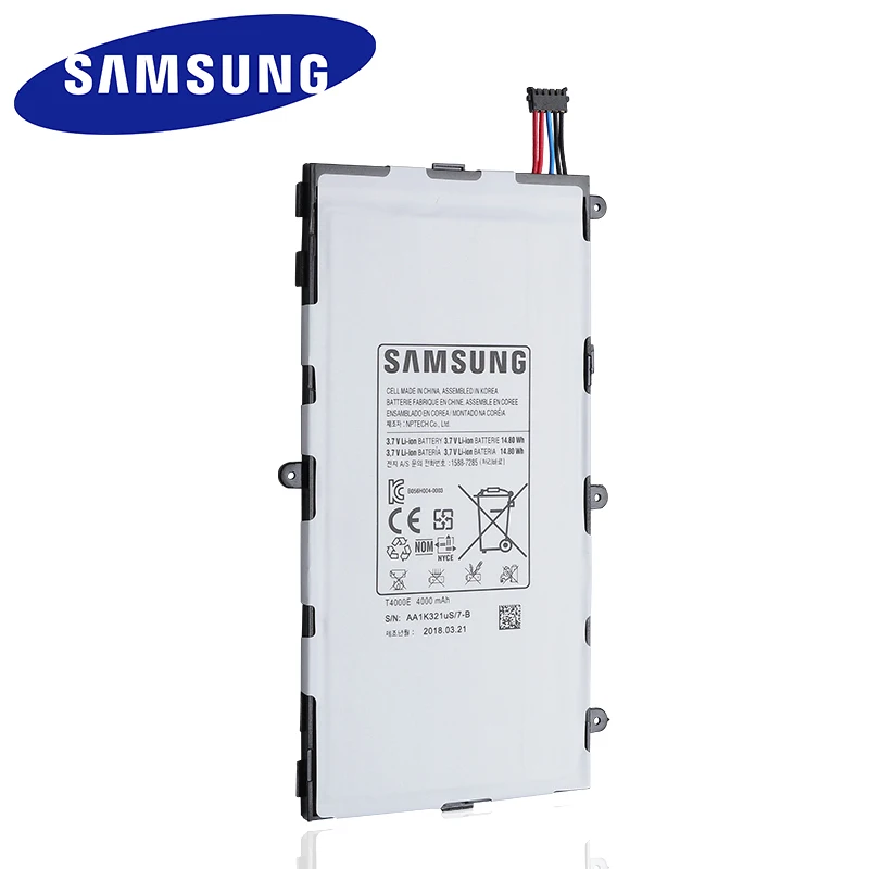 100% оригинальная батарея для планшета T4000E Samsung GALAXY Tab 3 7 0 T210 T211 T2105 T217A сменная
