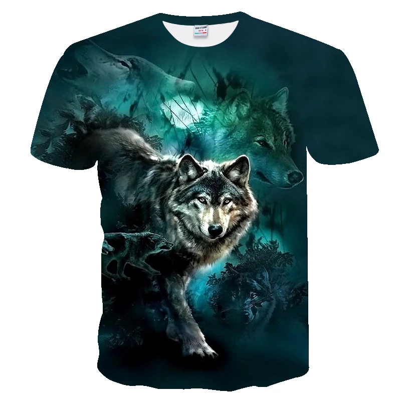 Мужская футболка impresssan Lobo Animal 3d camiseta homme Verao camisas engradas de t Manga Curta Blusa Tops Mascul|Мужские