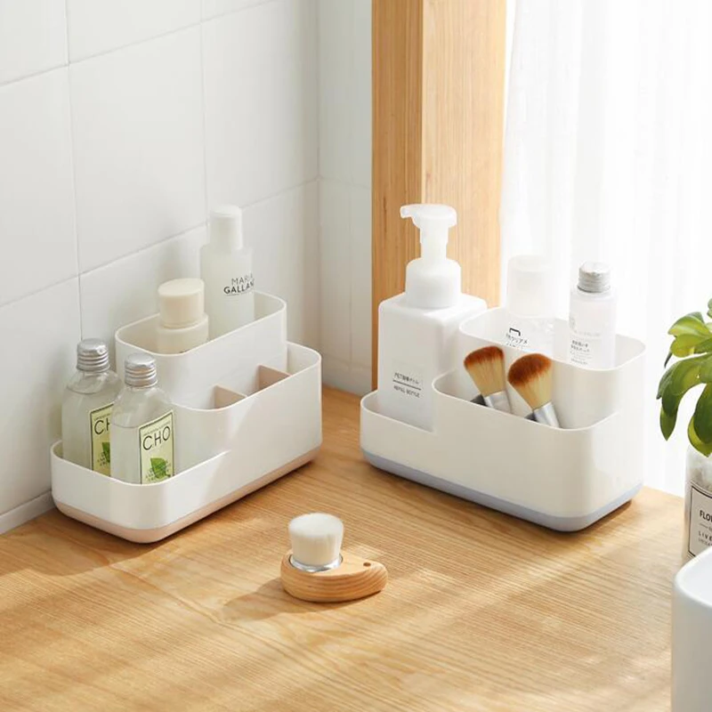 Многофункциональная коробка для хранения косметики ванная комната органайзер