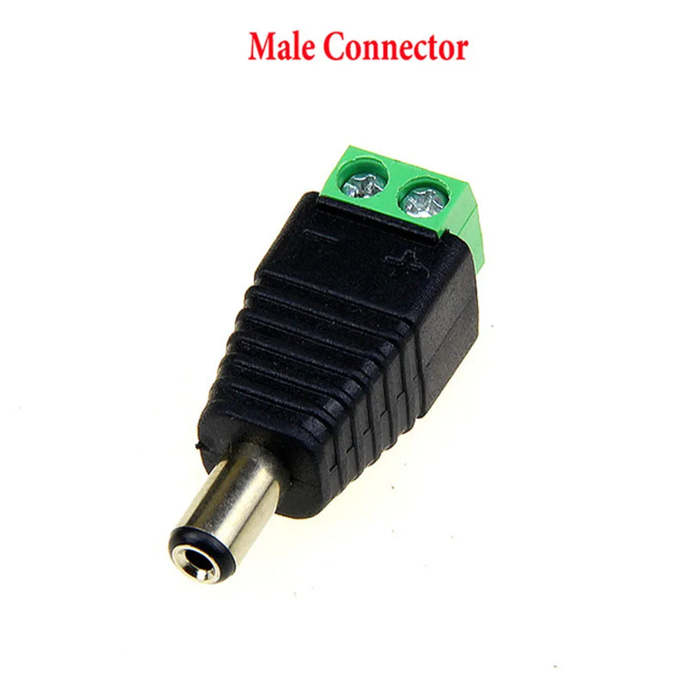 

Male Connector DC Power Plug Power Plug 1 Set 10x 12V 2.1mmx5.5mmx10mm