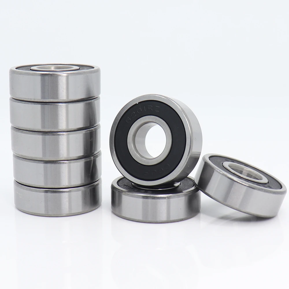 

6201RS Bearing ABEC-3 (8 PCS) 12x32x10 mm Deep Groove 6201-2RS Ball Bearings 6201RZ 180201 RZ RS 6201 2RS EMQ Quality