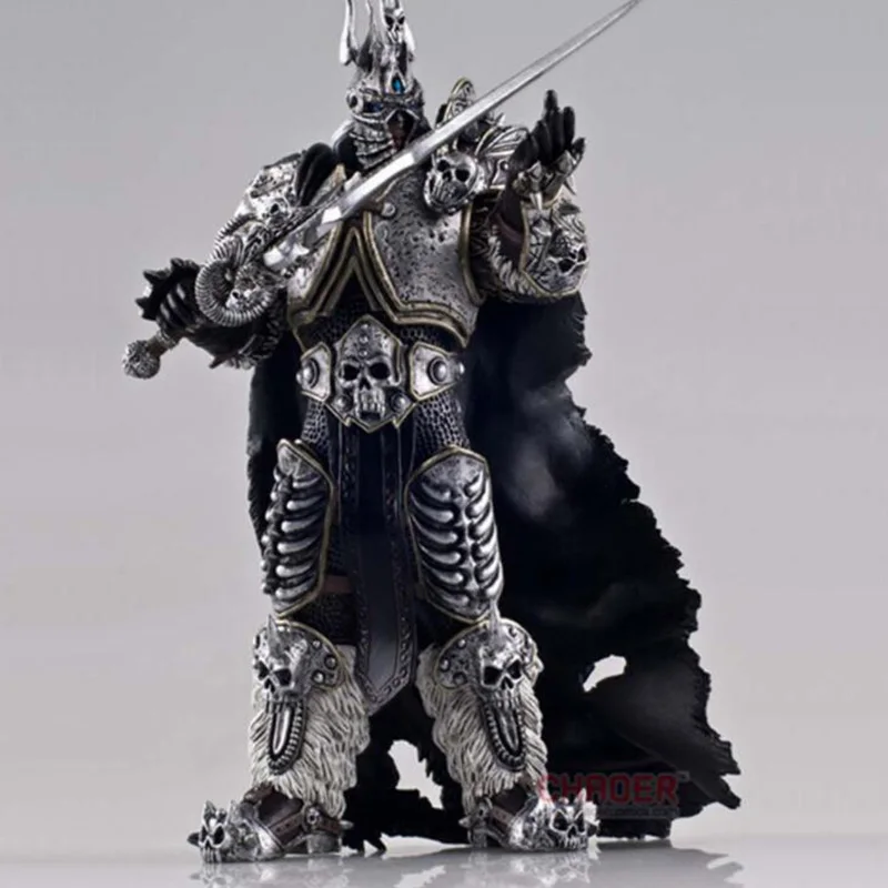 Lich King Arthas Модель игрового персонажа DC WOW Tribal Orc Wolf Ride Raider Lich King Arthas карликовый катающийся вор Sylvanas Warrior фигурка игрушки - Цвет: Lich King Arthas