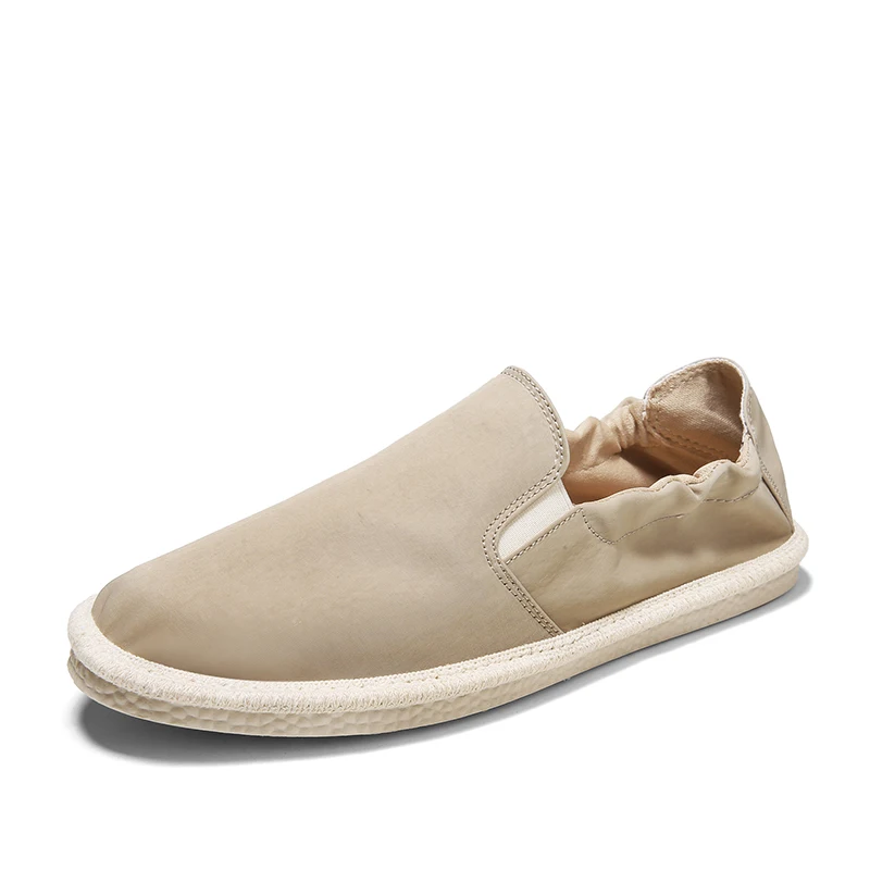 Мужские повседневные туфли ручной работы плетеные модные плоские эспадрильи