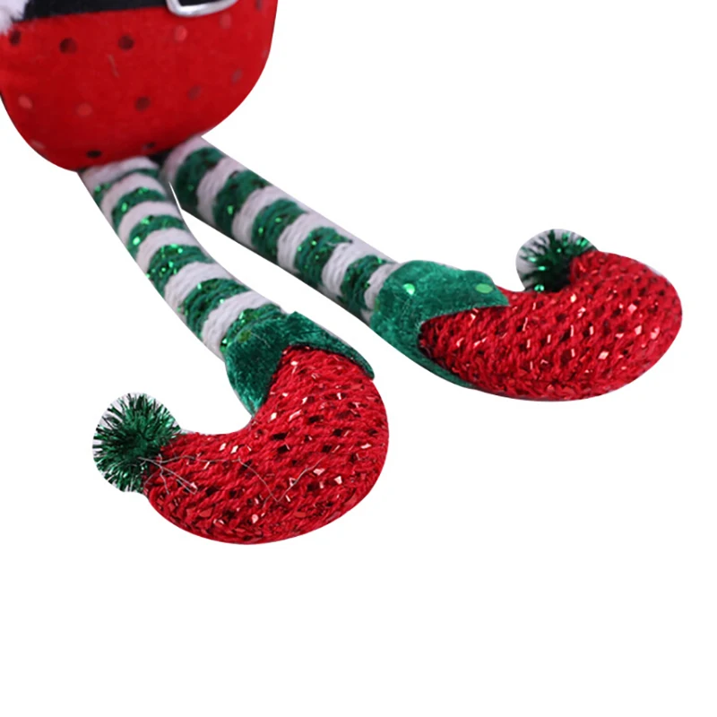 Рождественская декоративная кукла милый красный и зеленый эльф украшение