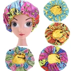 Шапочка для ночного сна для девочек, атласная, с эластичной резинкой