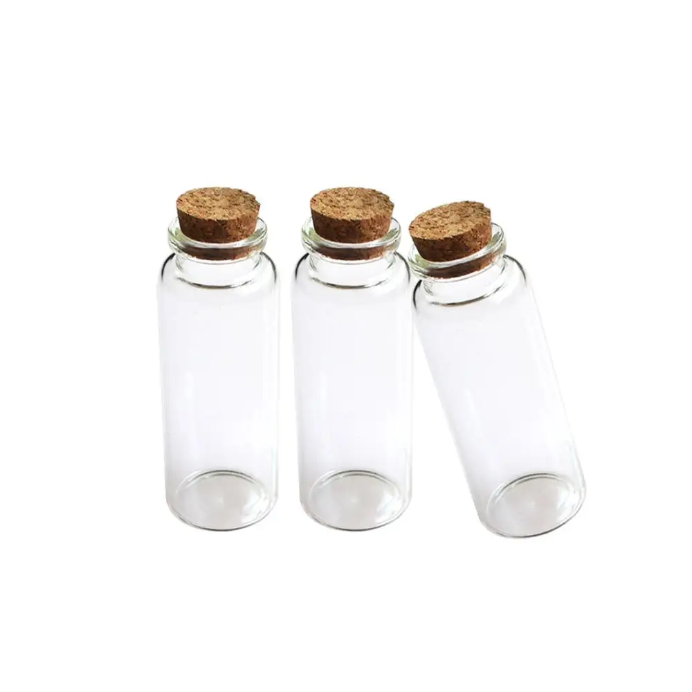 Оптовая продажа 100 шт./лот стеклянные бутылки с пробковой пробкой маленькие