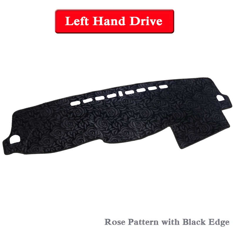 Rose Black LHD Автомобильный Стайлинг приборной панели защитный коврик тени подушка коврик розовый ковер для Mitsubishi Pajero V93 V97 2007-настоящее RHD и LHD аксессуар - Название цвета: Rose Black LHD
