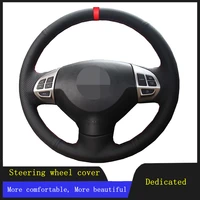 car steering wheel cover braid wearable genuine leather for mitsubishi lancer ex 10 lancer x outlander asx colt pajero sport