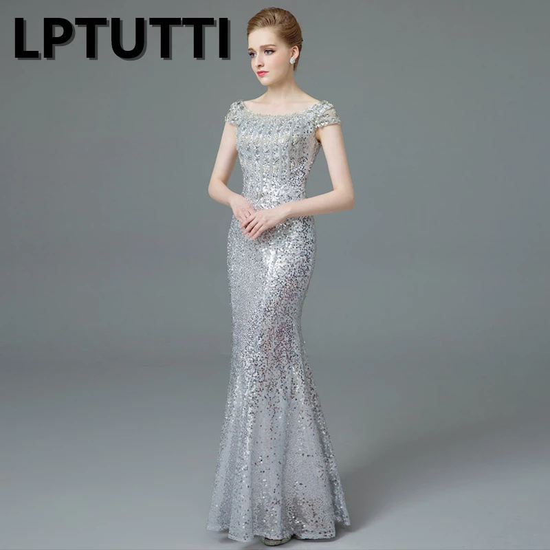 Женское длинное вечернее платье с блестками кристаллами|Вечерние платья| |