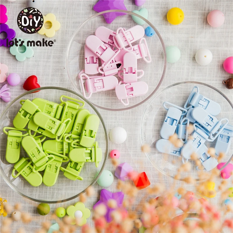 Цепочка-Соска для новорожденных Let's Make 50 шт. пластиковая Клипса-соска на выбор