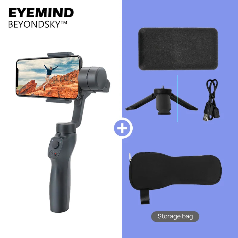 Фиолетовый Beyondsky Eyemind 2 3-осевой Ручной Стабилизатор для iphone huawei p30 Android телефон Gopro Hero 6 7 VS DJI Osmo Mobile 2 - Цвет: Фиолетовый