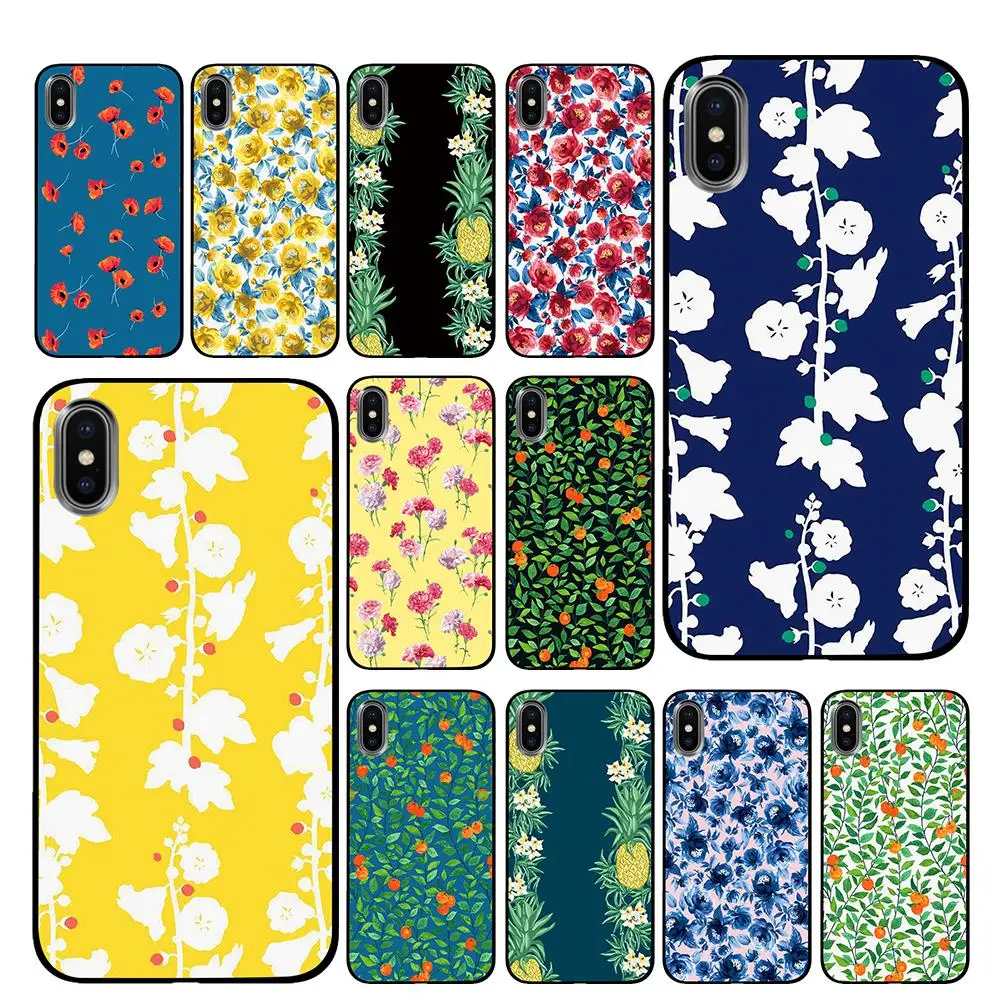 Цветочный дизайн Wallpape для iPhone 5 5S SE 6 6s 7 8 Plus X XS Max XR чехлы телефонов|Чехлы-накладки| |