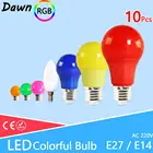 Светодиодная лампа E27 E14 3 Вт 5 Вт 7 Вт, 10 шт., светодиодная лампа RGB A60 A50 G45 C35, цветная SMD 2835, 220 В переменного тока, 240 В