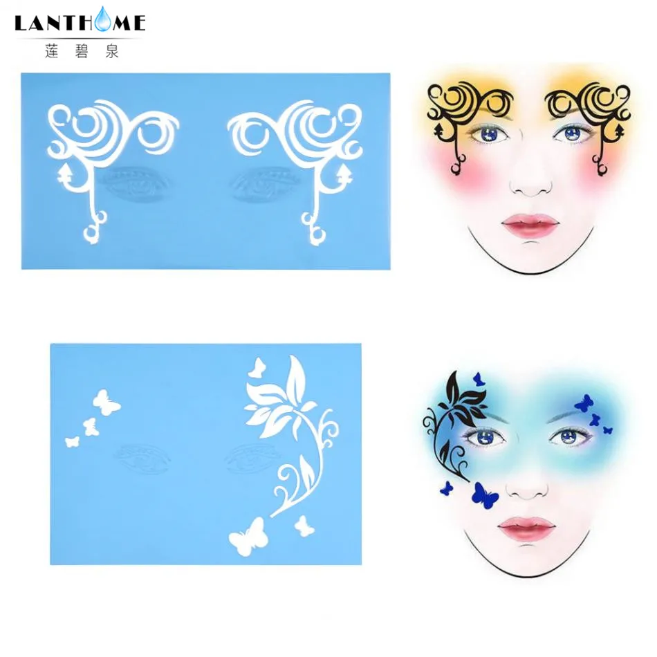 1 шт. многоразовая краска для лица и тела аэрография блеск трафарет татуировки