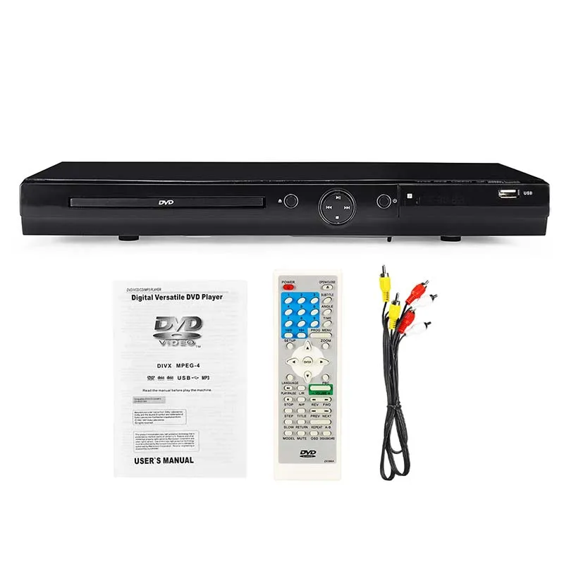 Mini USB Portable Multiple Playback DVD Player Full HD 1080p DVD CD MP3 Disc LED Display Player Home Theatre System 110V-240V