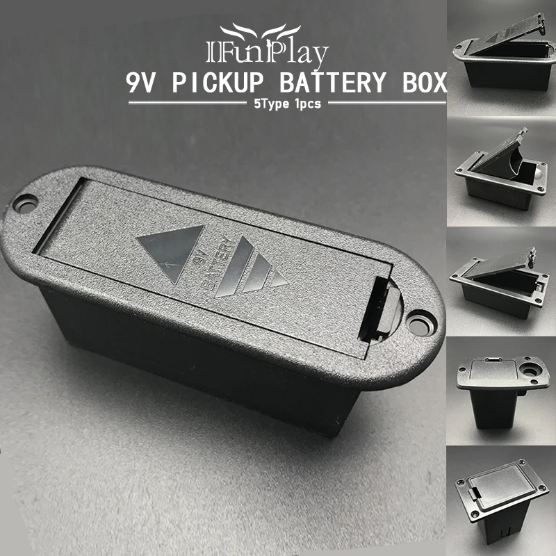 9V Батарея черный держатель Чехол Коробка отсек гитарная крышка бас