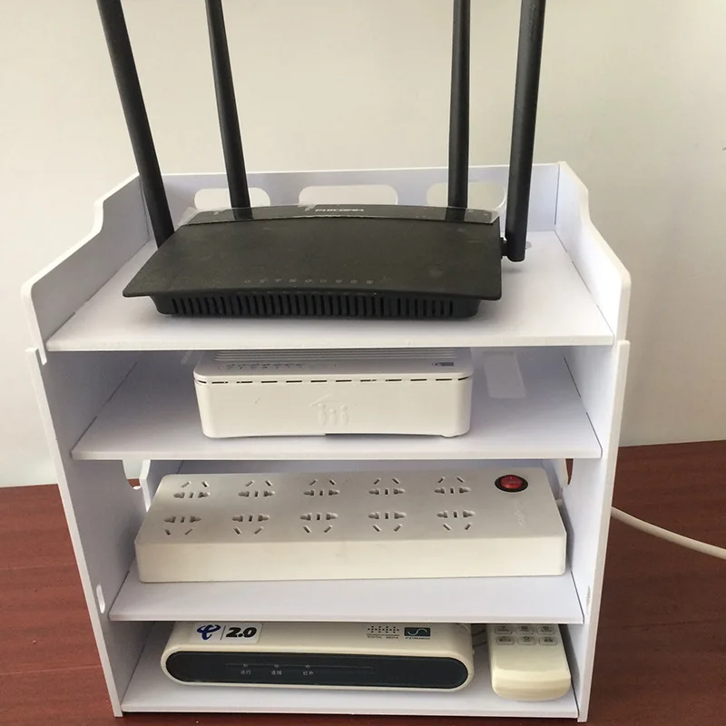 Беспроводная Wifi многослойная коробка для хранения маршрутизатора ПВХ держатель