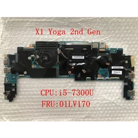 original laptop lenovo thinkpad x1 yoga 2nd gen motherboard i5 7300u 8gb fru 01lv170 01ax853 5b20v14706