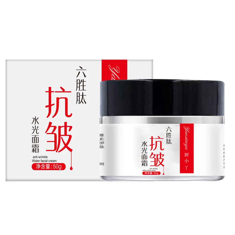 Шесть пептидов коллагеновый крем против морщин отбеливающий с гиалуроновой