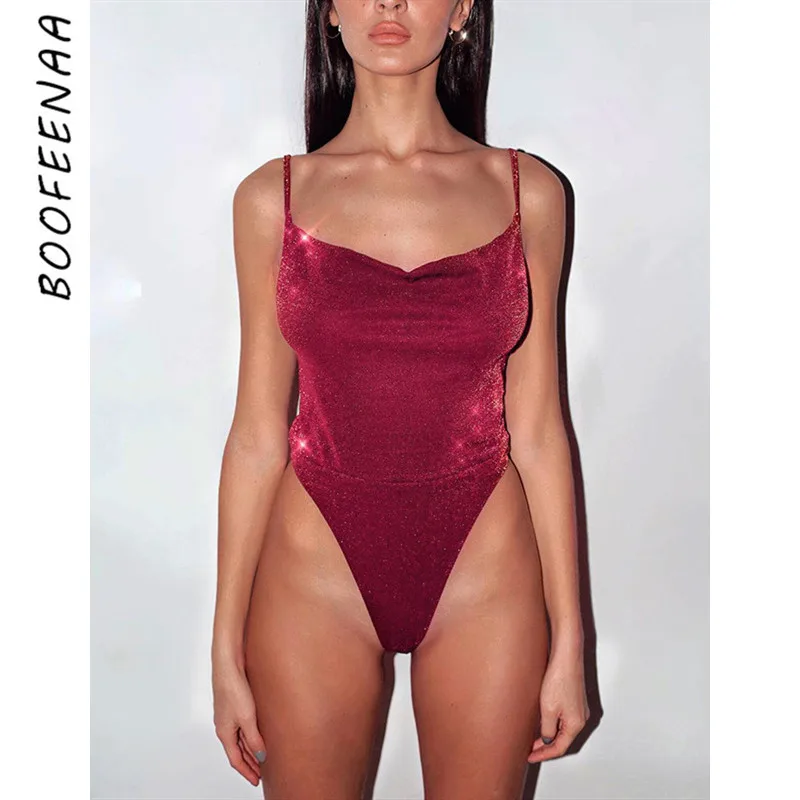 BOOFEENAA блестящий сексуальный клубный костюм Женская одежда лето 2020 открытая спина