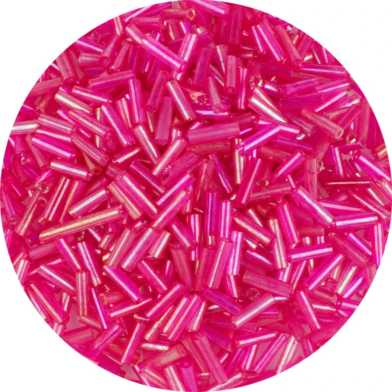 Розовые 2x6 мм чешские стеклянные трубчатые бусины-разделители 500 шт. австрийские