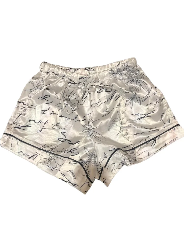 

New ladies summer short sleeve shorts pajamas suit Comfortable and cool, soft and silky, sexy ladies home service suit