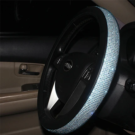 Car Wheel Cover 1 Автомобильная подушка для шеи на сиденье защита Кристалл Авто подголовник поддержка отдыха путешествия чехол на рулевое колесо подголовник шеи талии подушка - Цвет: Car Wheel Cover 1