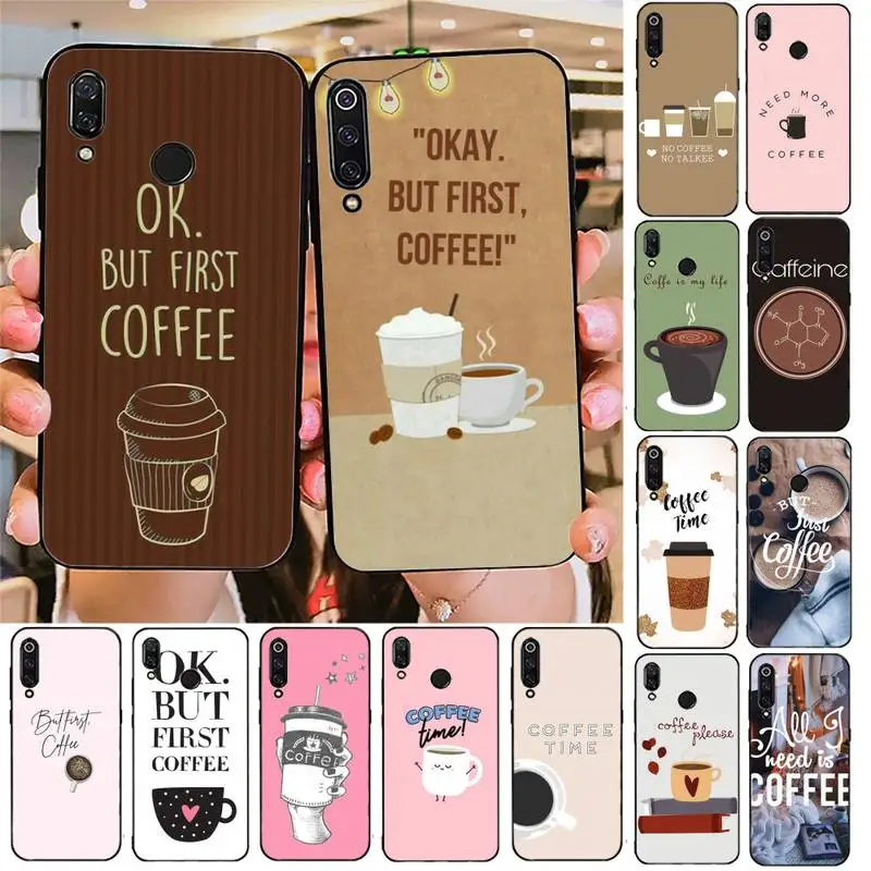

TOPLBPCS Ok But First Coffee Book Phone Case For Redmi note 8Pro 8T 9 Redmi note 6pro 7 7A 6 6A 8 5plus note 9 pro case