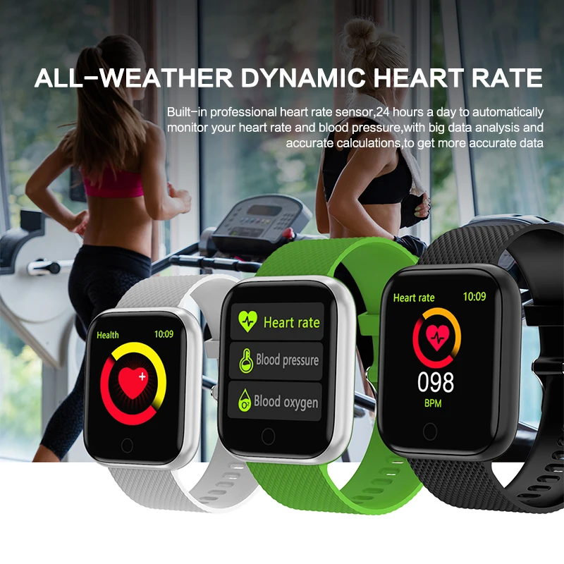 Nennbo умный браслет с погодой шагомером монитором сердечного ритма кардио для