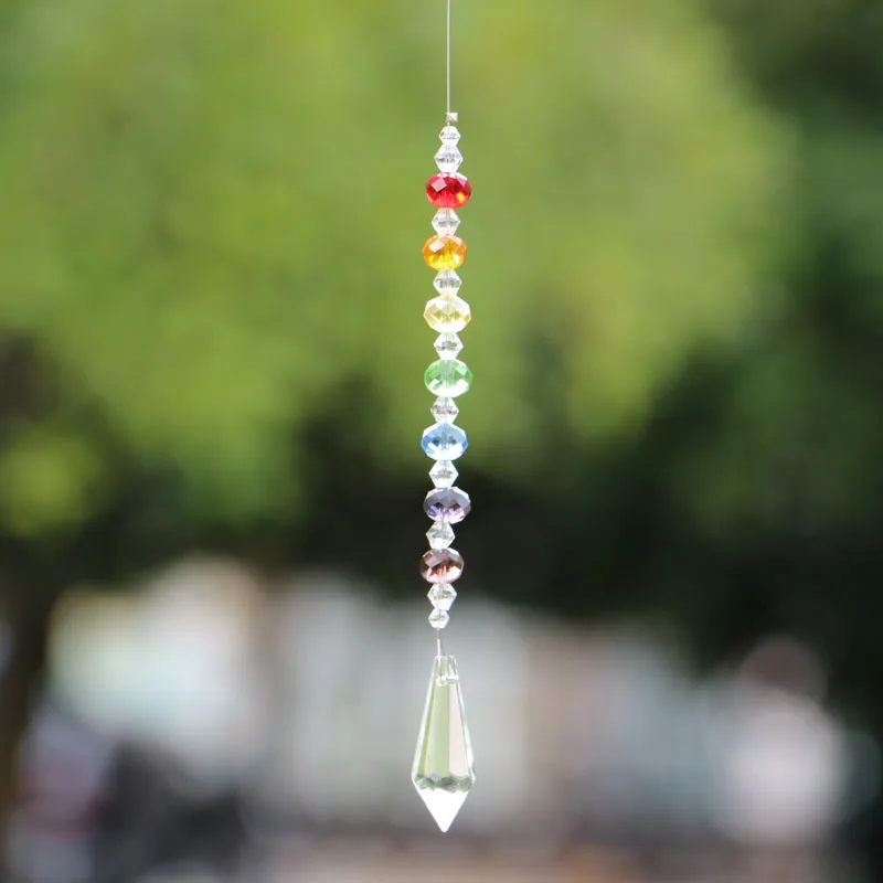 1 шт. Висячие DIY красочные световые гирлянды Rondelle бусины хрустальные сосульки