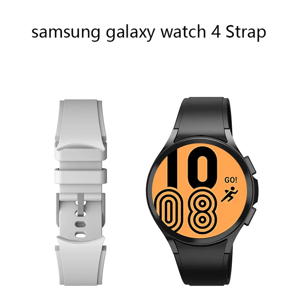 Ремешок силиконовый для Samsung Galaxy Watch 4 Classic Band 46 мм 42 спортивный сменный Браслет 44 40
