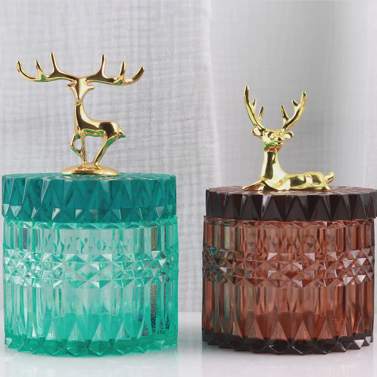 Банка для конфет коробка хранения с рождественскими ручками в виде оленя