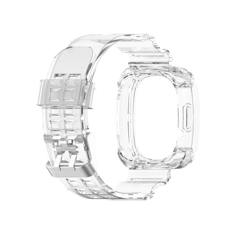 smart watch strap for fitbit versa3 wearable device accessories smart watch case transparent protective tpu watchband case free global shipping