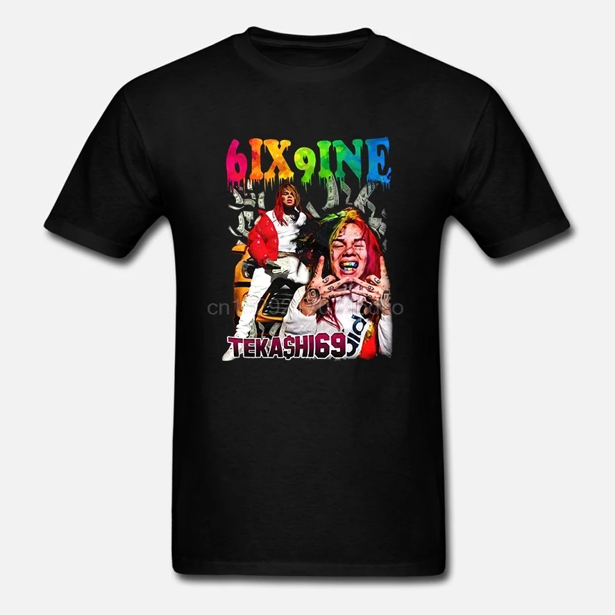 Редкий Tekashi69 6ix9ine GUMMO американский рэпер рэп хип-хоп Футболка Размер S-2XL | Мужская