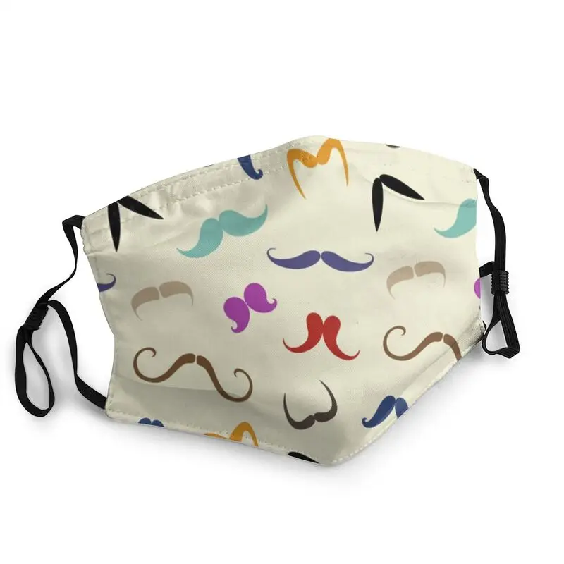 

Fashion Colorful Mustache Mask Anti Dust Adjustable Handlebar Beard Face Mask Protection Cover Adult Respirator Mouth-Muffle