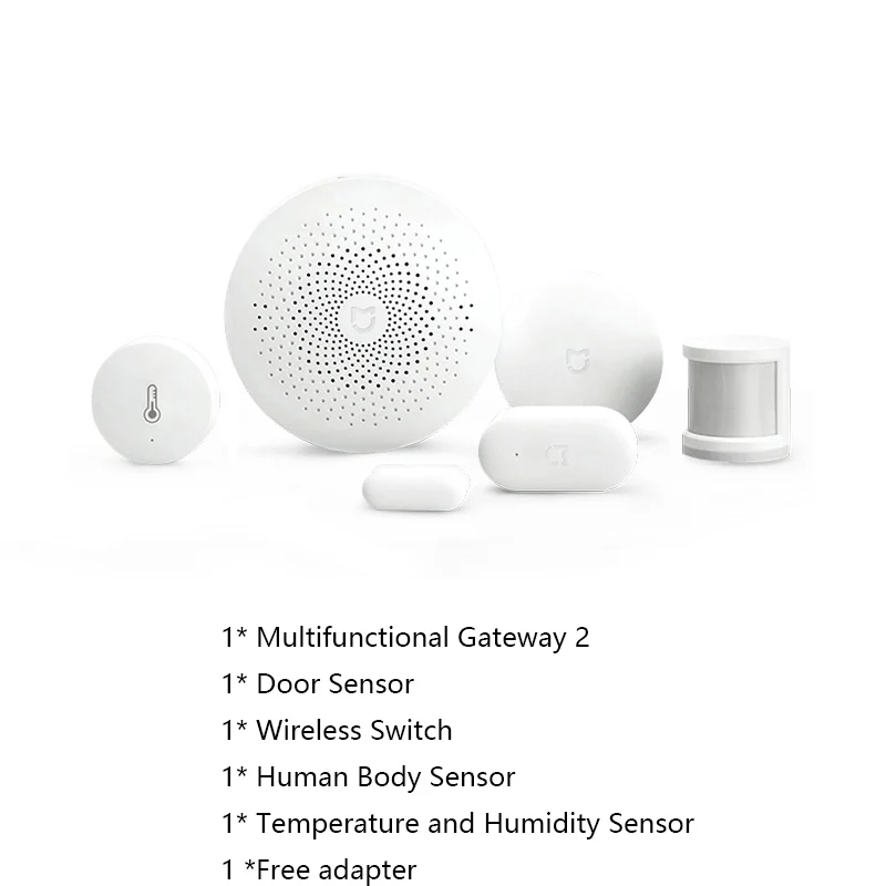 Smart Home Kit 2 Xiaomi умный дом наборы шлюз 2 двери окна тела датчик температуры и влажности Датчик беспроводной переключатель Xiaomi Домашняя безопасность - Цвет: Smart Home Kit 2
