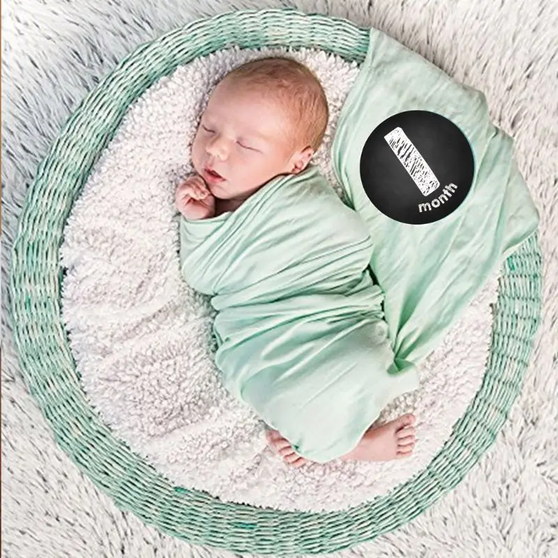 

2020 12 Months Baby Monthly Stickers Newborn First Year Age & Growth Tracking Sticker