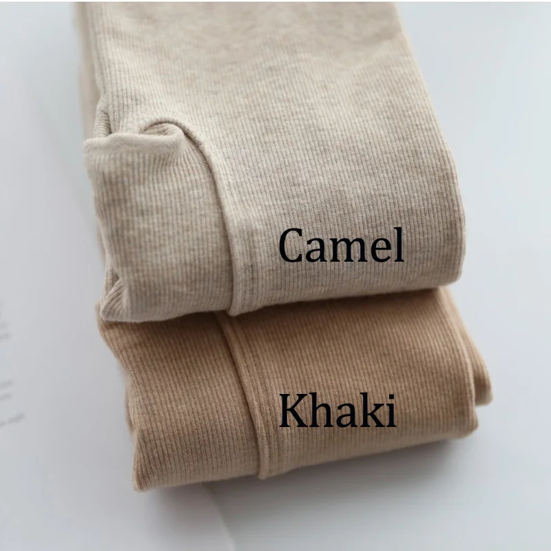 Camel Японские корейские Популярные Теплые мягкие шерстяные колготки на осень и зиму, хлопковые однотонные колготки, эластичные кашемировые брюки кремового цвета, цвета хаки, верблюжьего, серого цвета - Color: Camel