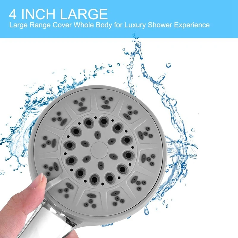 

Shower Head Hand-Held High Pressure Rain Shower, with Powerful Shower Spray, Handheld Showerhead with 60 Inch Hose