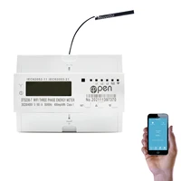three phase wifi remote control smart switch with energy monitoring overunder voltage protection for smart home