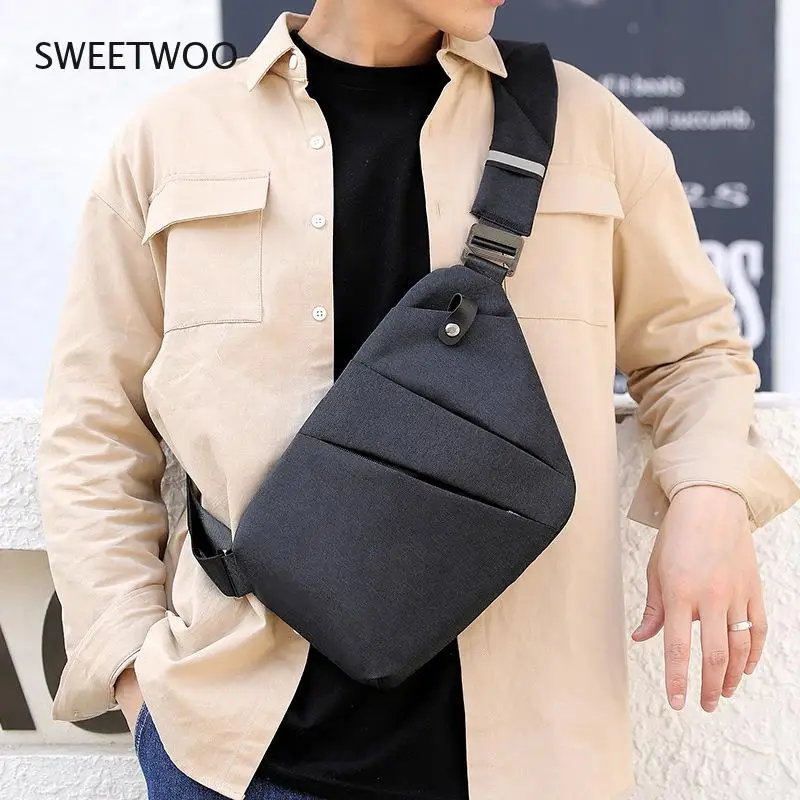 

Men's Personal Pocket Shoulder Bag Waterproof Bicycle Antitheft Crossbody Chest Bag Casual Cycling Sports Messenger Bag Protable