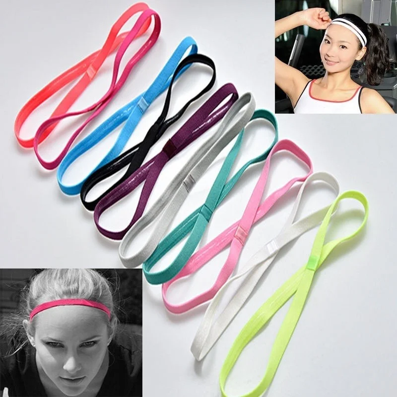 Women Stretch Yoga Hairband Headband Men Thin Sports Fitness Elastic Anti-slip Sweatband Headbands Gym Running Hair Bands |
