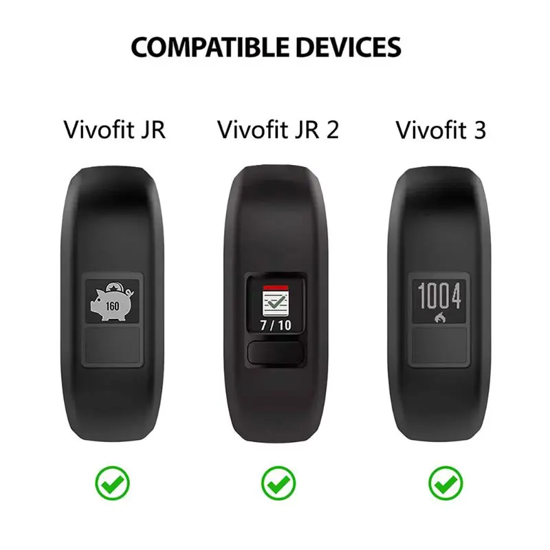 Ремешок силиконовый для смарт-часов Garmin Vivofit 3/Vivofit JR/Vivofit JR2 | Наручные часы
