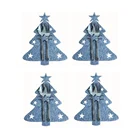 Органайзер для новогодней елки, 4 шт., сумка для посуды, серый, на стол, держатель для вилки, ножа