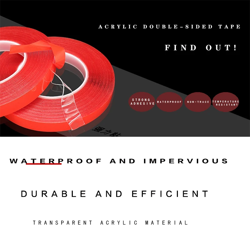 

1 шт., Прозрачная силиконовая Двусторонняя лента, высокопрочная бесследная лента, наклейки, бытовые товары, автомобильные наклейки 5,10,15,20,30,40...