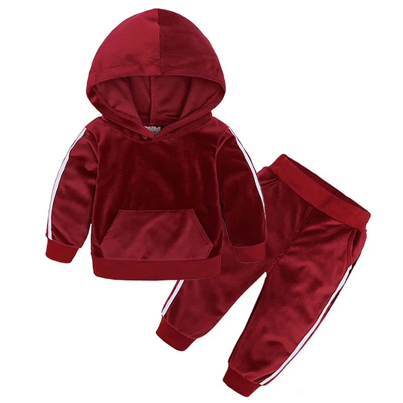 Спортивный костюм для маленьких мальчиков и девочек вельветовый спортивный