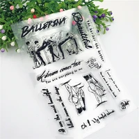 ballet dancer shoes clear stamps rubber transparent silicone seal for diy scrapbooking photo album decorative crafts new stamps