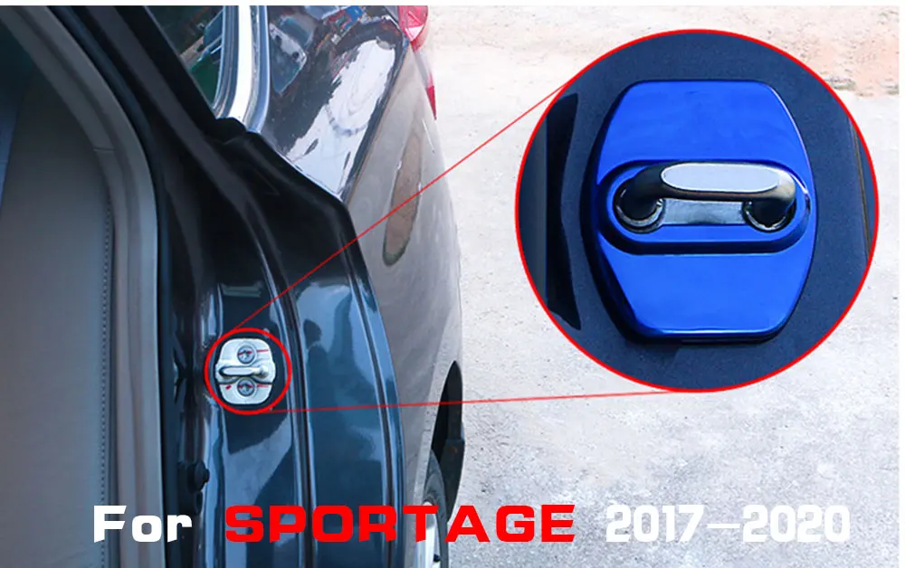 Автомобильный Дверной замок из нержавеющей стали для kia sportage 2010 2020 автомобильные