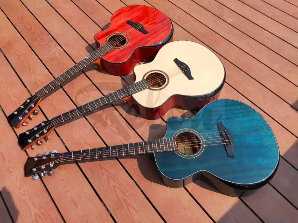 41 дюймов Акустическая гитара офисное кресло с подлокотниками в синем цвете |