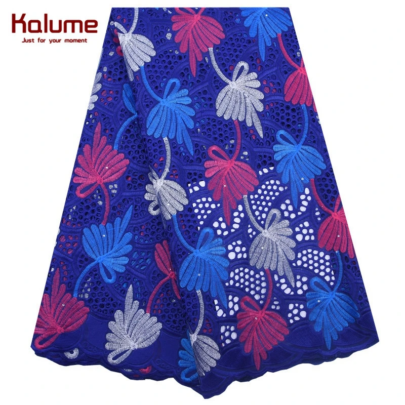 Kalume последние африканские отверстия хлопчатобумажная кружевная ткань